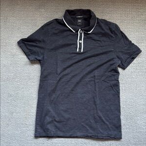 Men's Hugo Boss Slim Fit Black Polo Shirt (Small Tailored Fit)